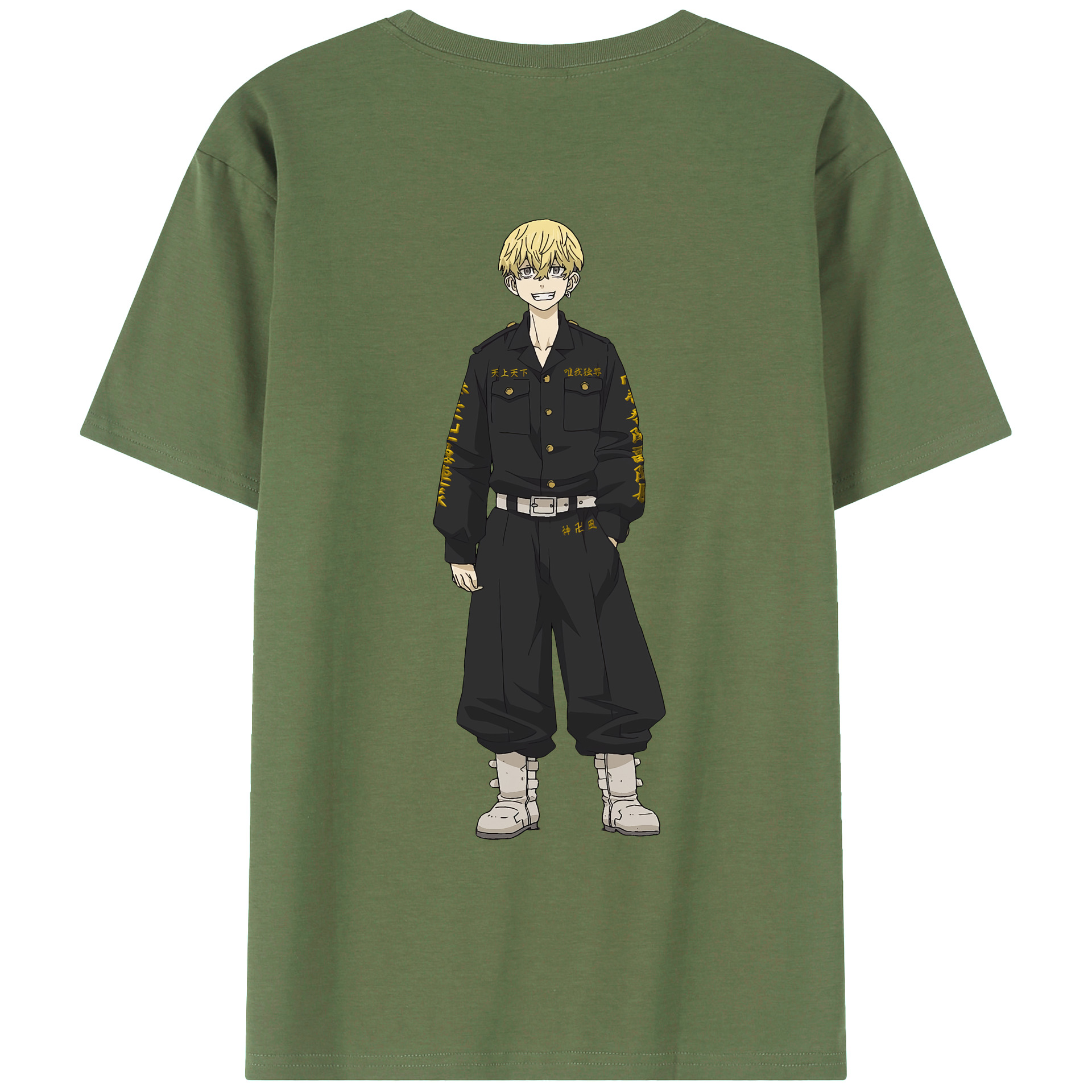 （画像用） 東京リベンジャーズ Tokyo Revengers 綿100％ メンズ半袖Tシャツ（バックプリント） 通気性